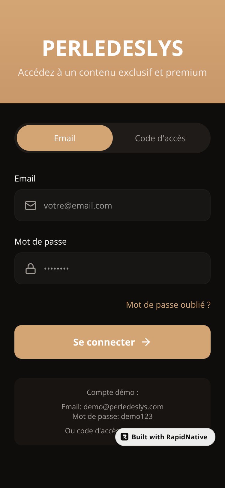 PERLEDESLYS screen 1
