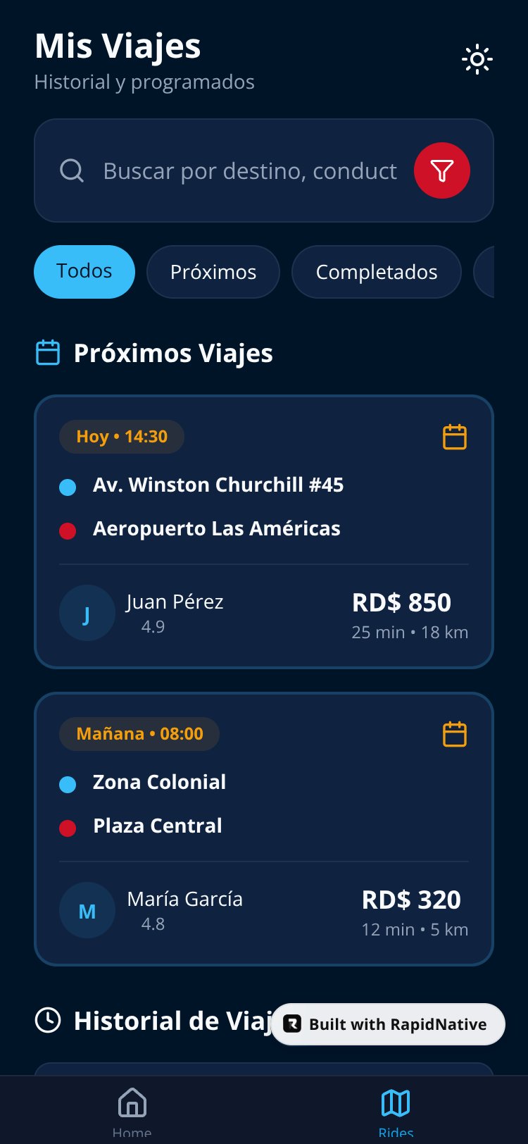 ServiDrive Go screen 1