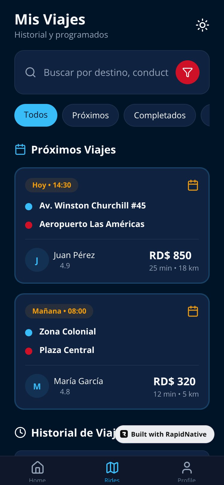ServiDrive Go screen 2