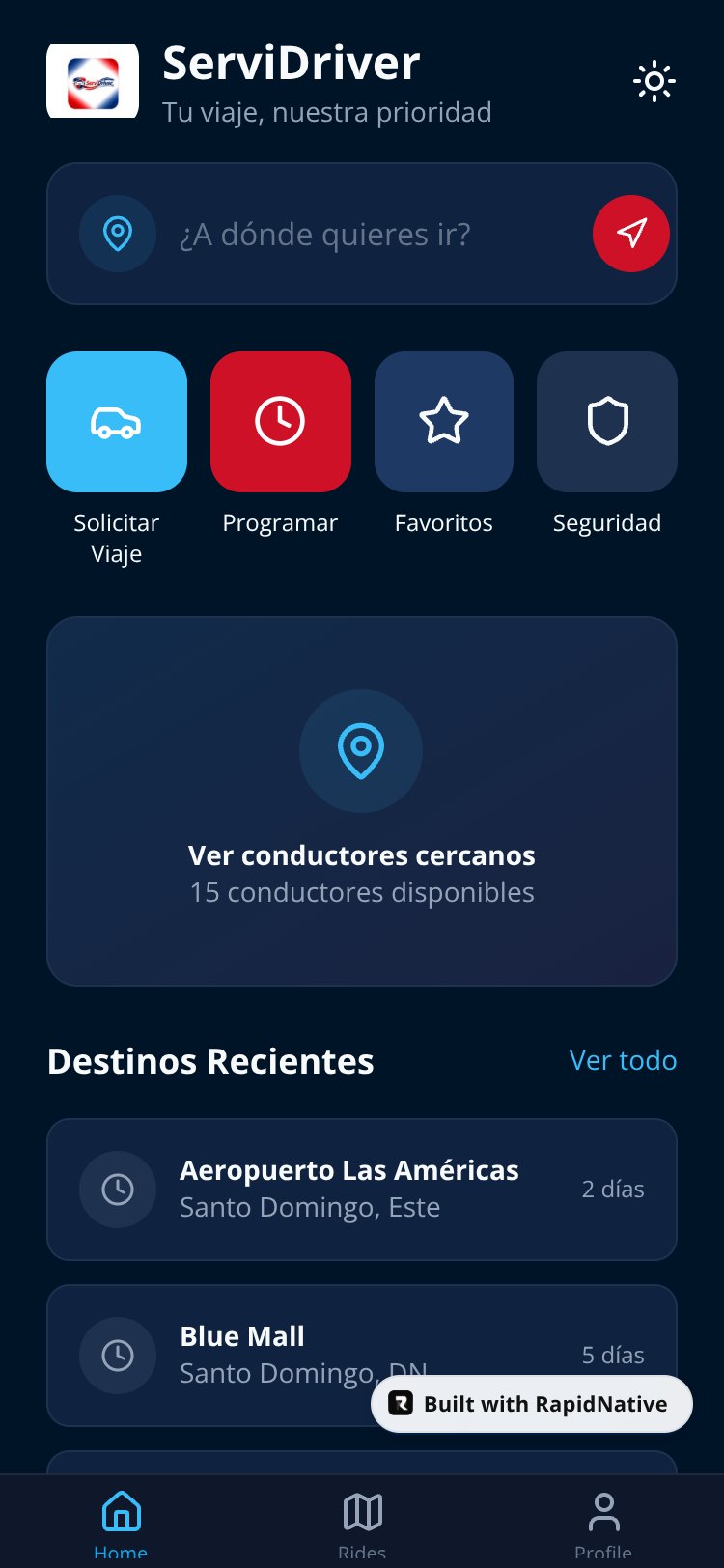 ServiDrive Go screen 3