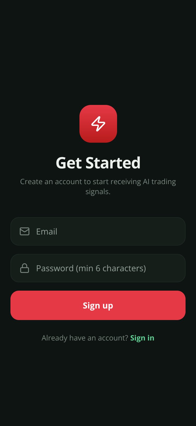 Quotex AI Signals Copy screen 2