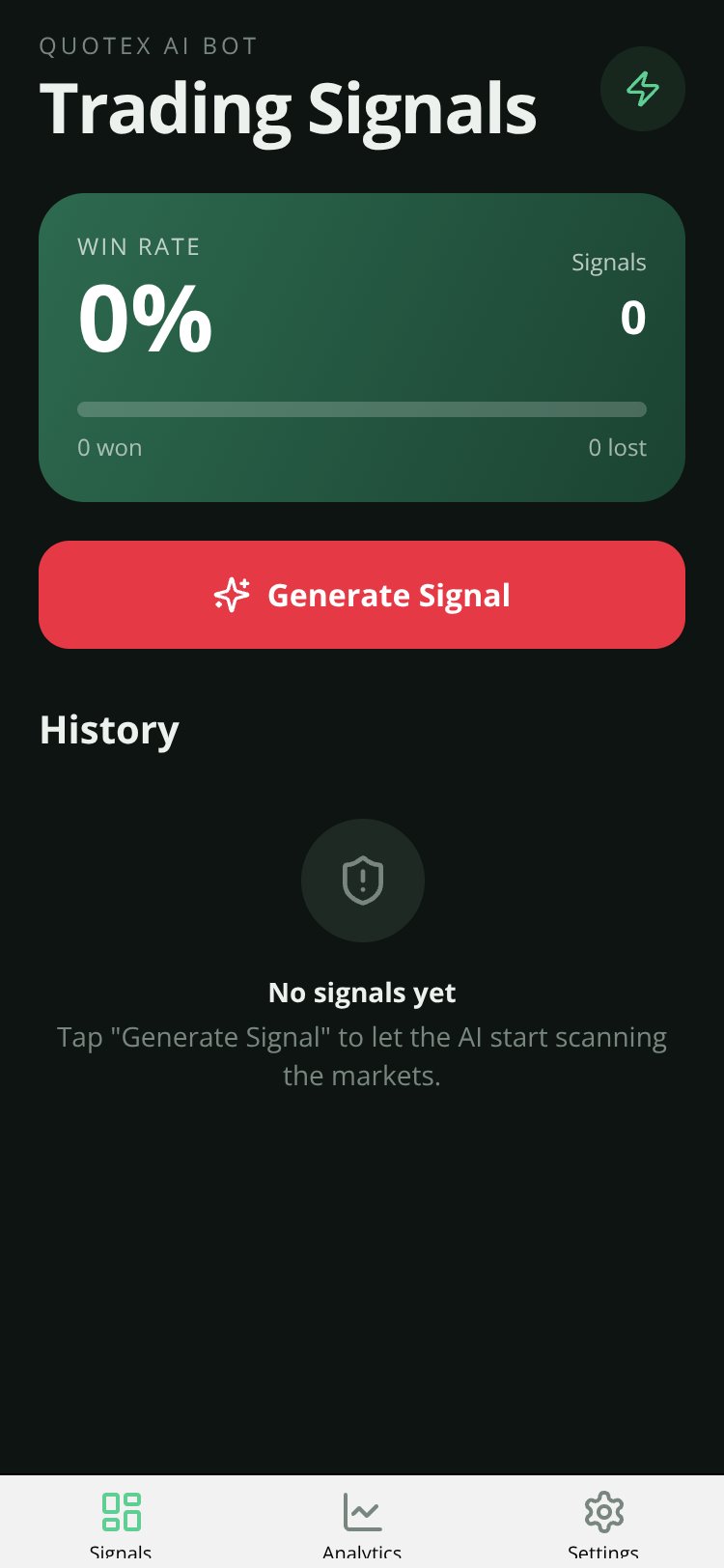 Quotex AI Signals Copy screen 3