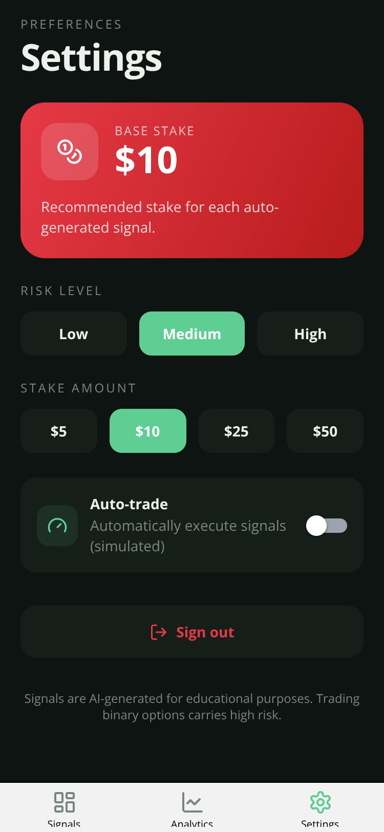 Quotex AI Signals Copy screen 4