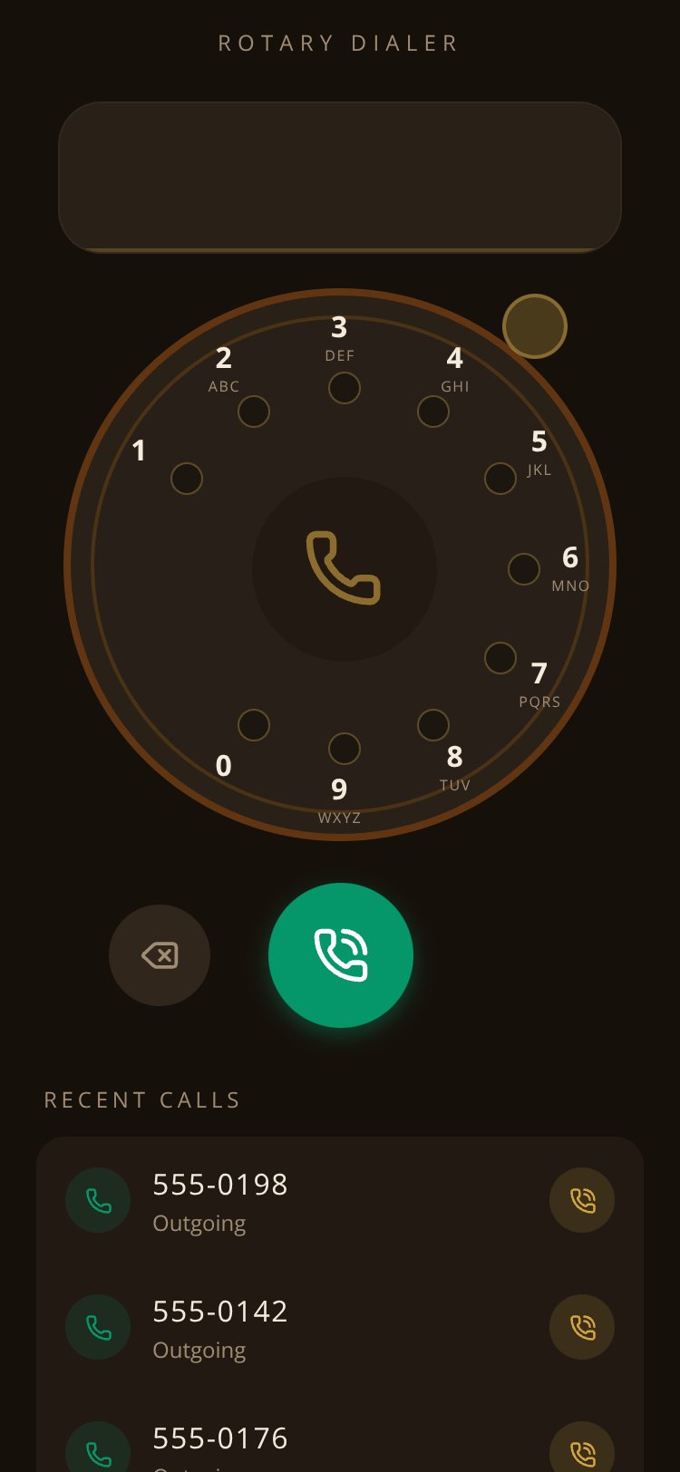 Rotary Dialer screen 1