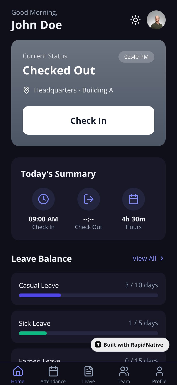 Horilla HRMS screen 2
