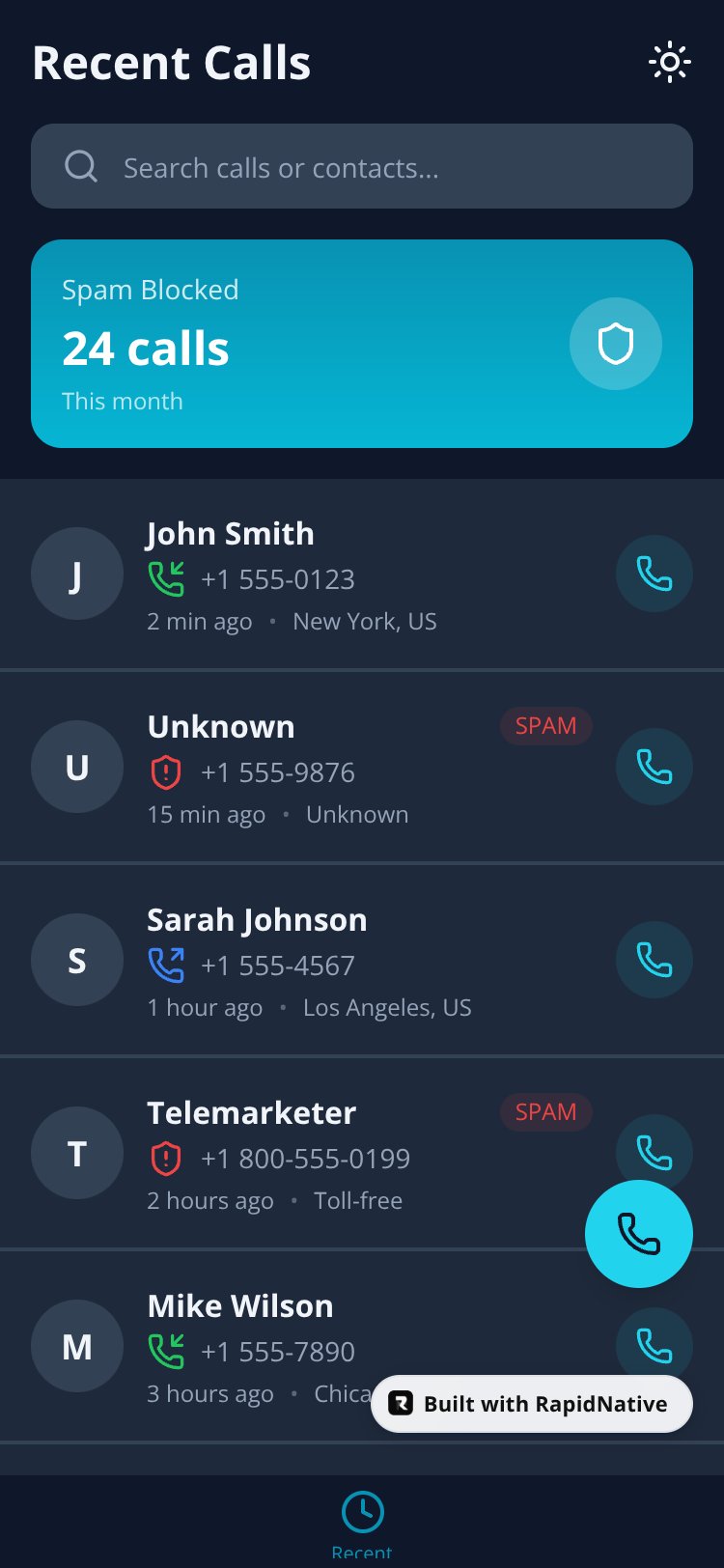 CallGuard Pro screen 1
