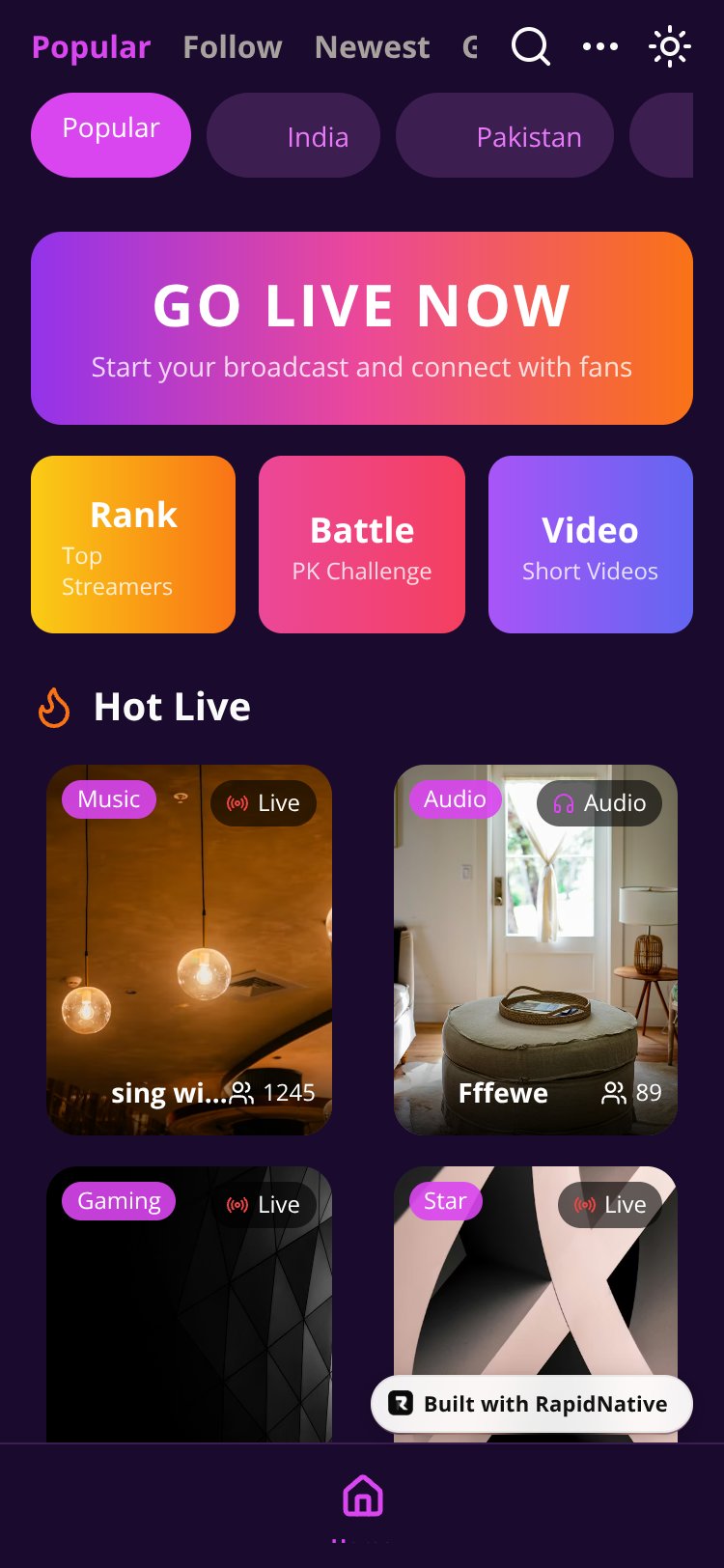 BigoLive Clone screen 1