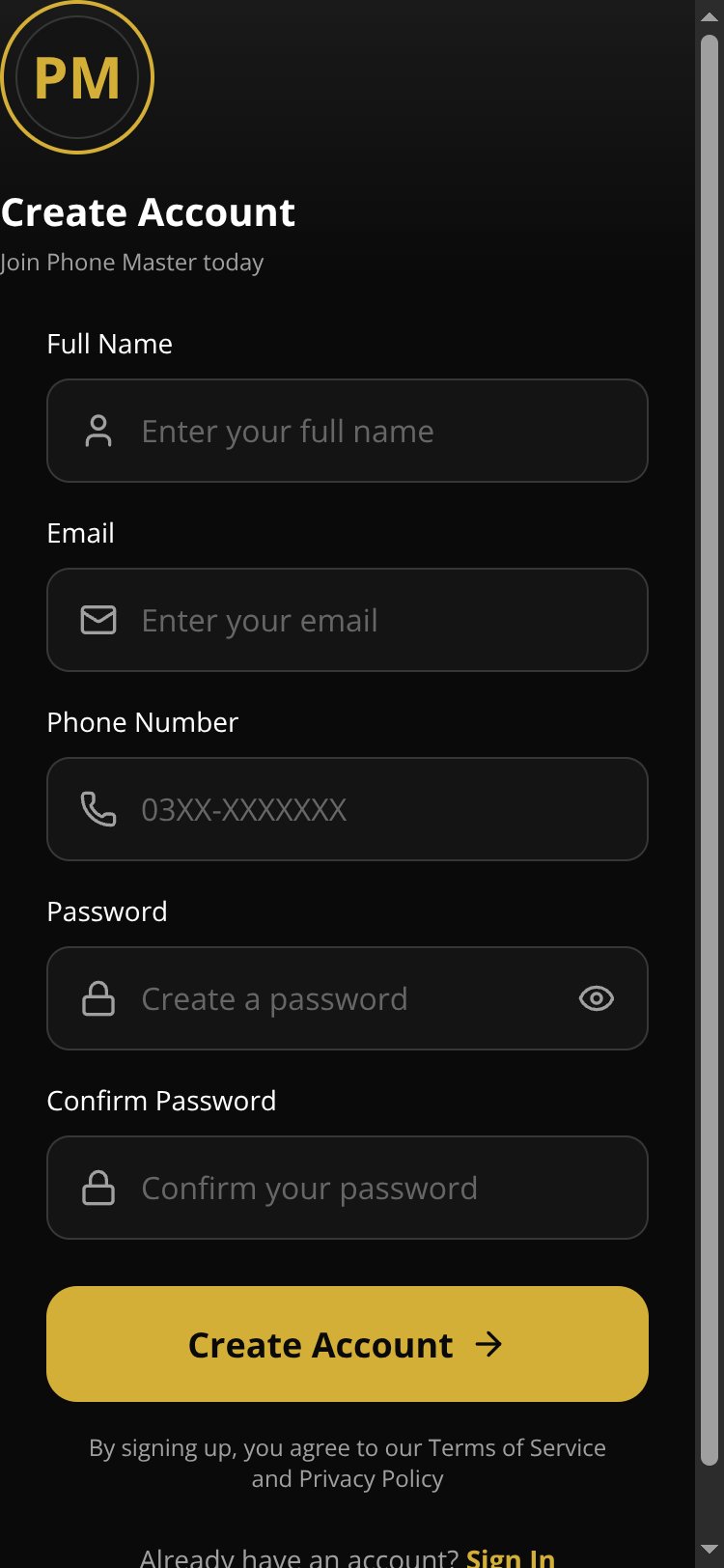 Phone Master screen 2