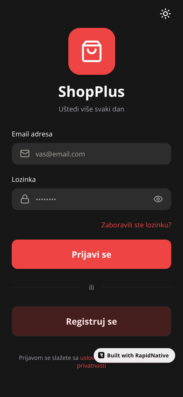 ShopPlus screen 2