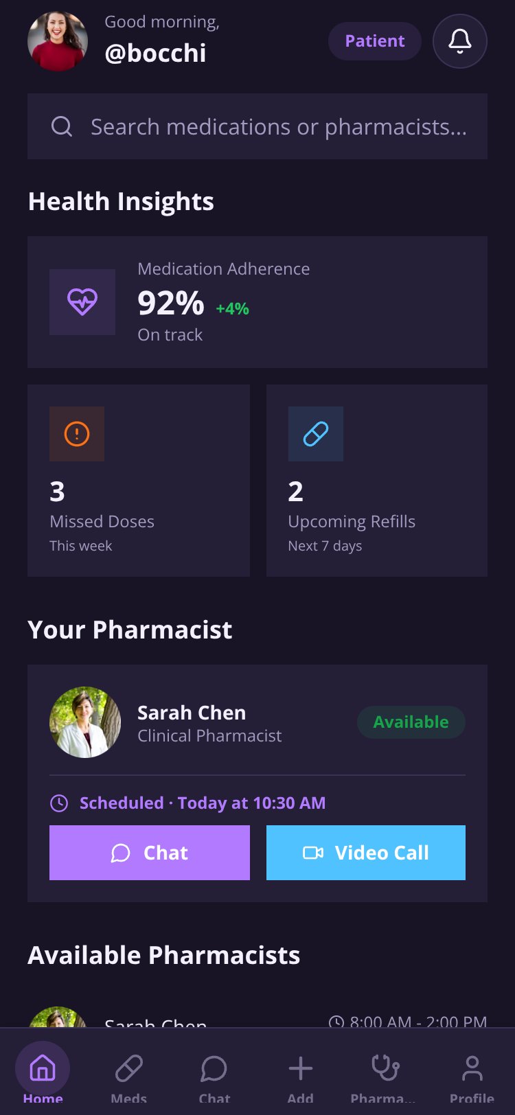 MedTrack screen 3