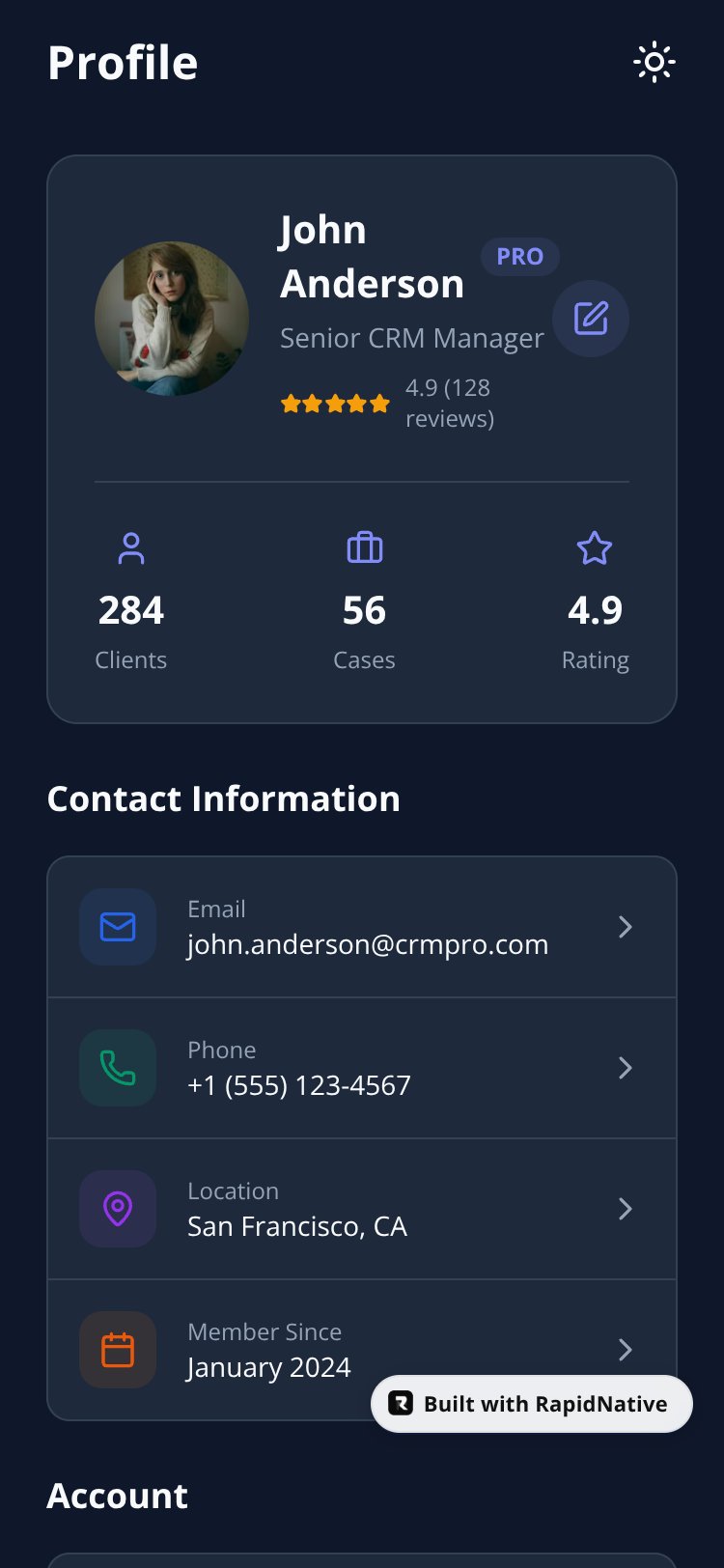 CRM Pro screen 3