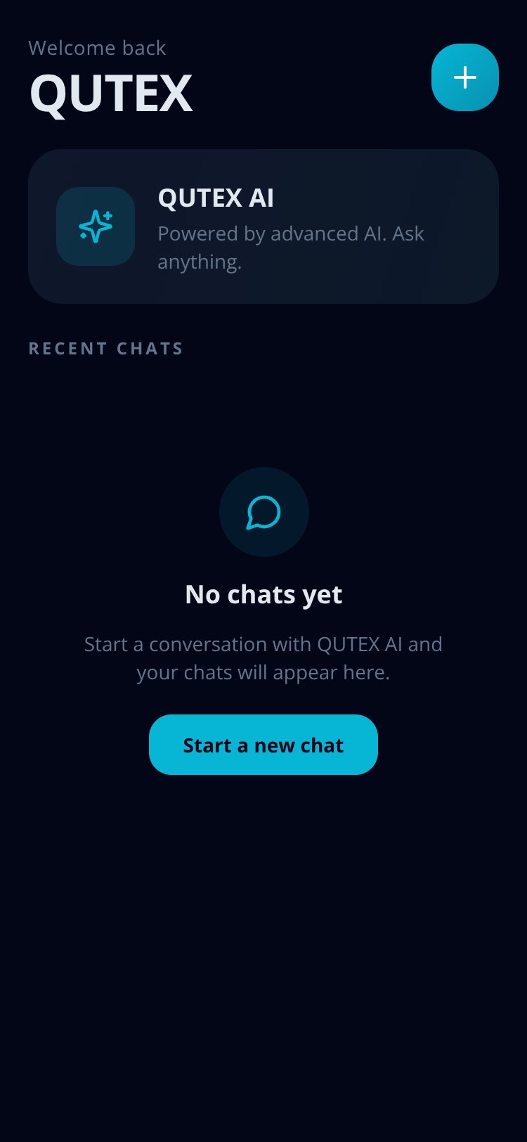 QUTEX AI screen 1
