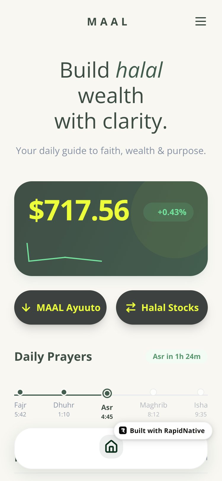 MAAL screen 1