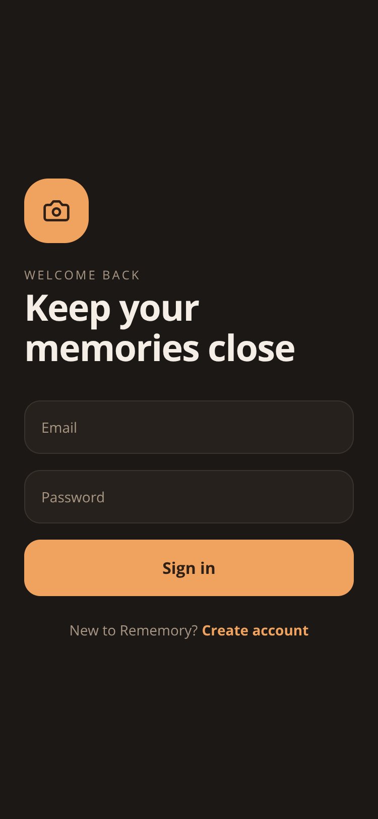 Rememory screen 1