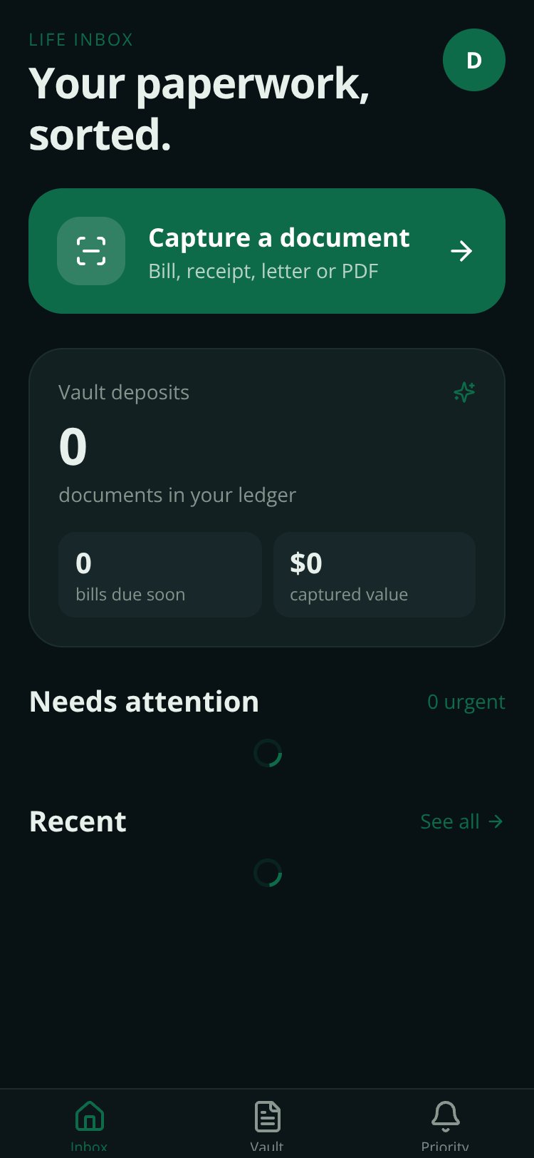 Life Inbox AI screen 1