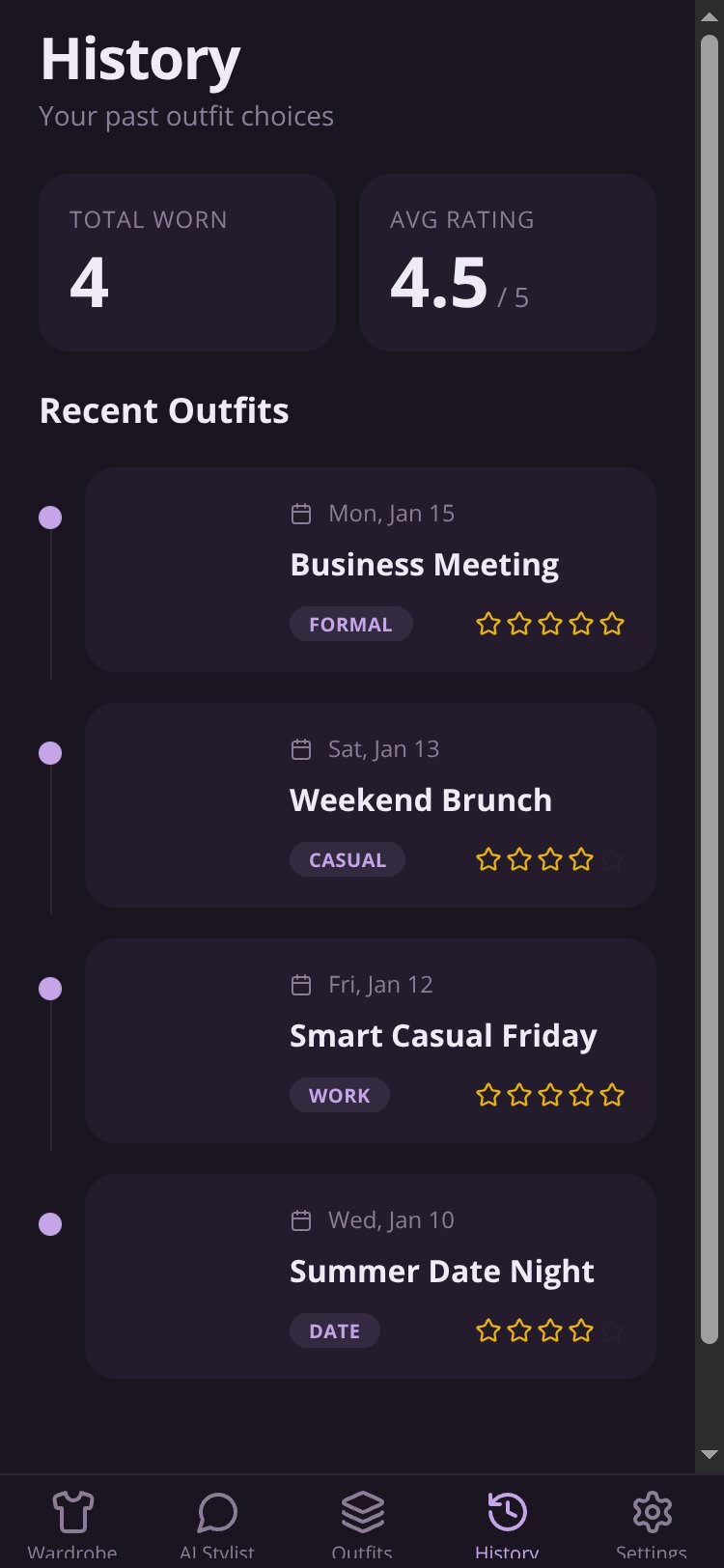 WardrobeAI screen 3