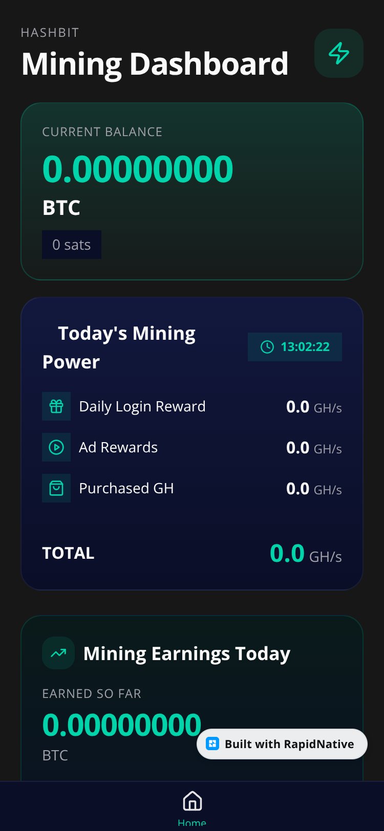 HashBit screen 1