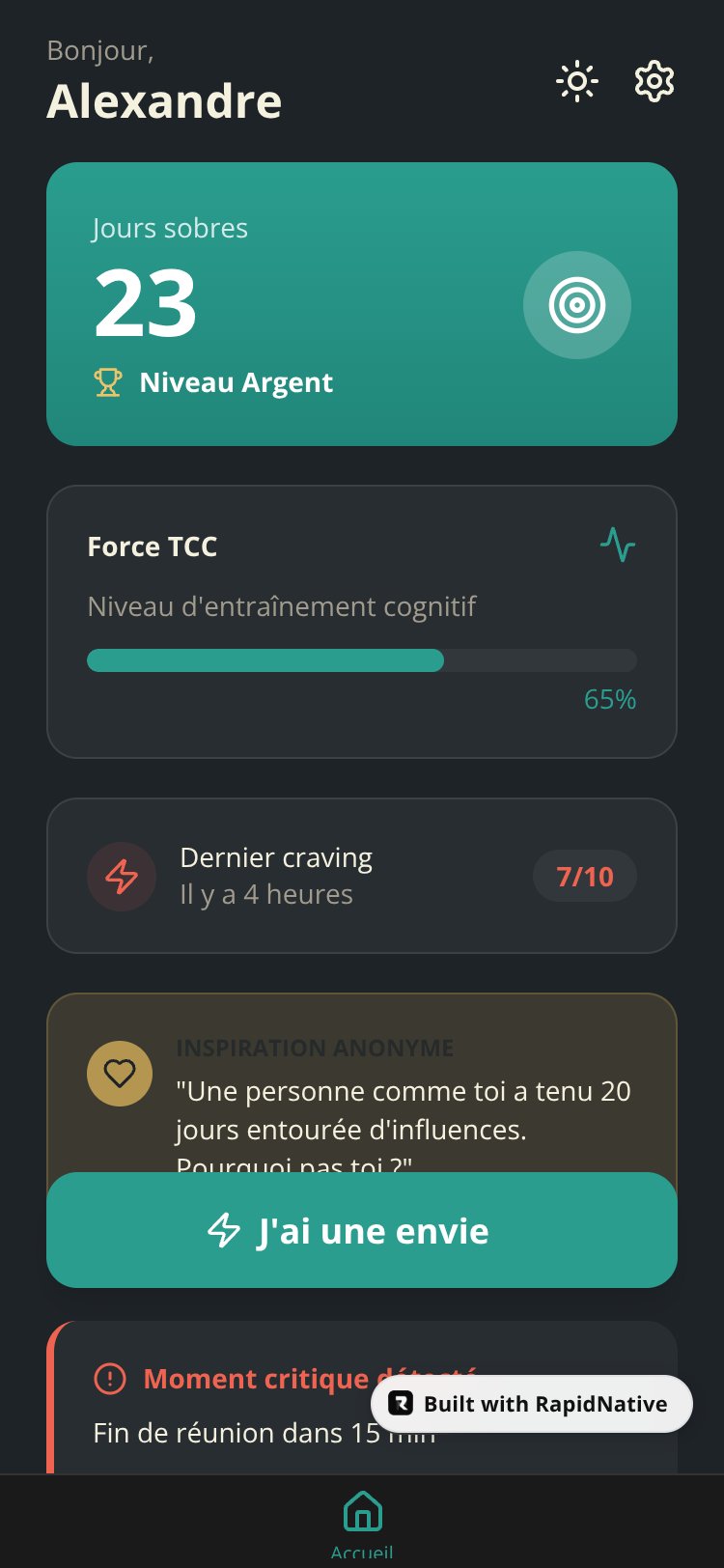 Sobrius screen 1