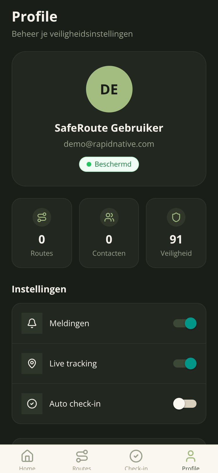 SafeRoute screen 4