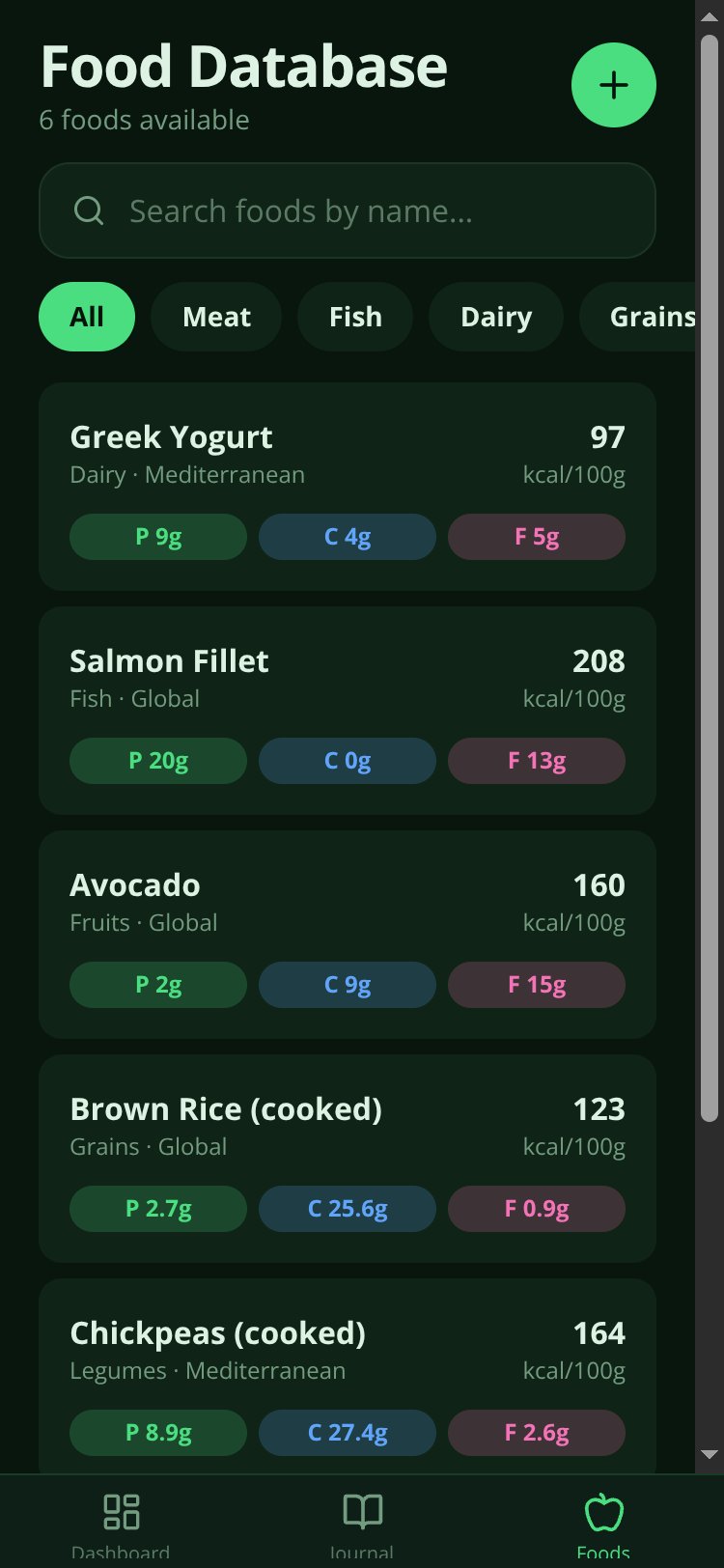 NutriSync screen 1