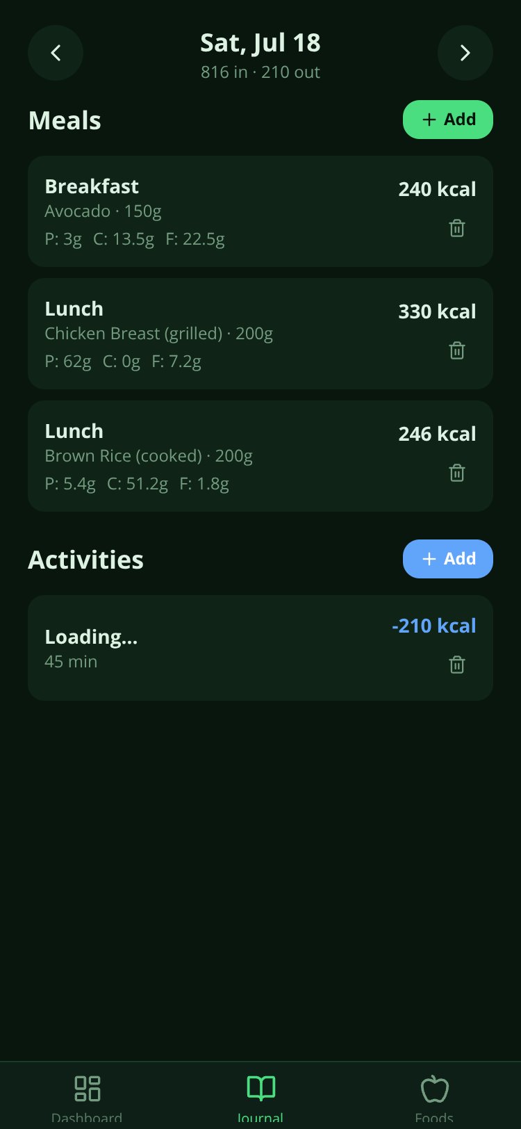 NutriSync screen 2