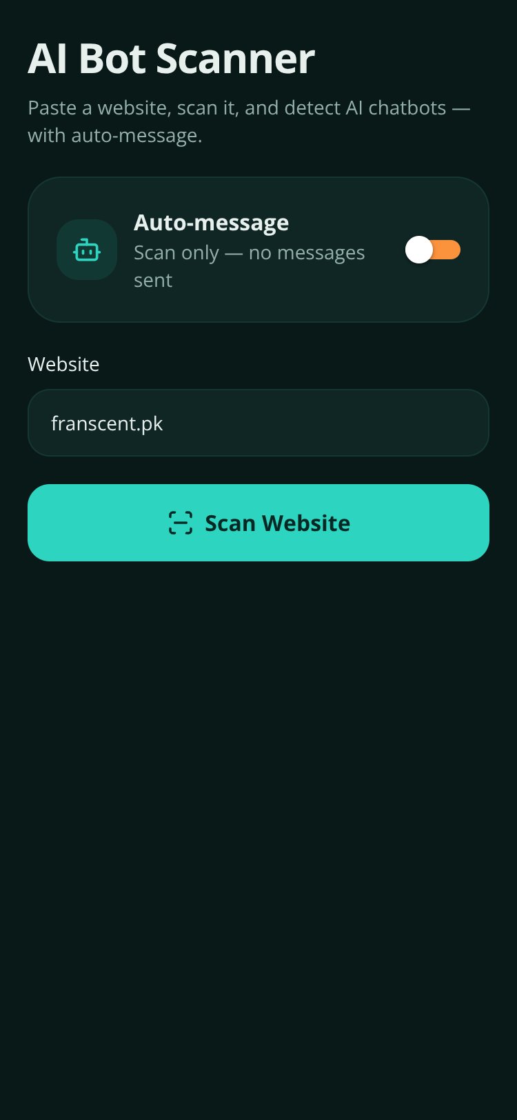 BotScanner screen 1