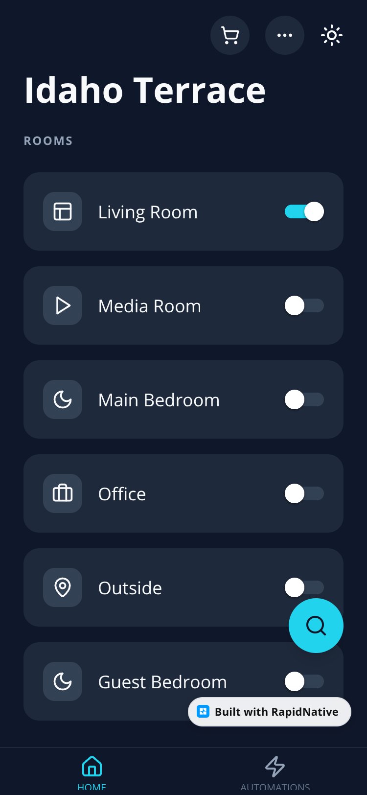 MyApp screen 1