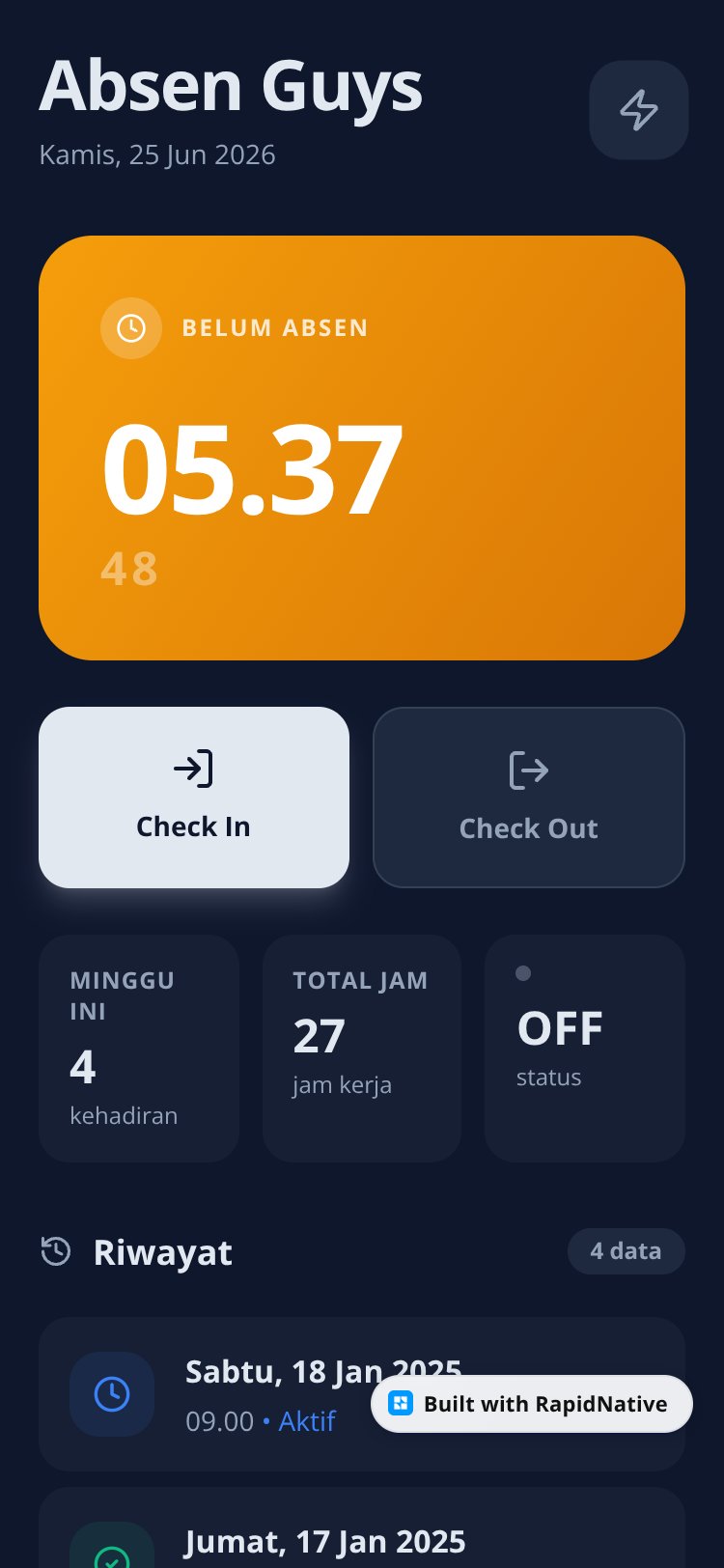Absen Guys screen 1