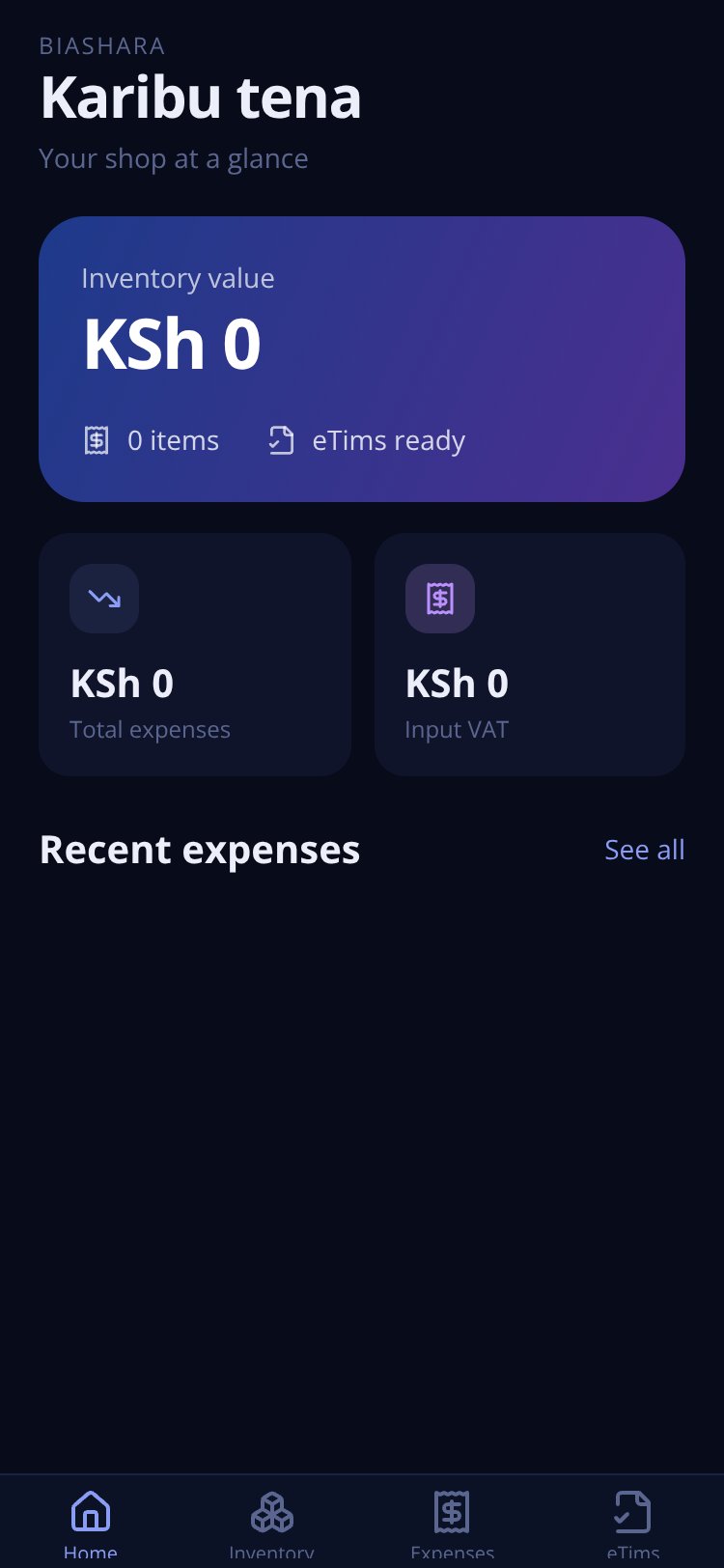Biashara screen 4