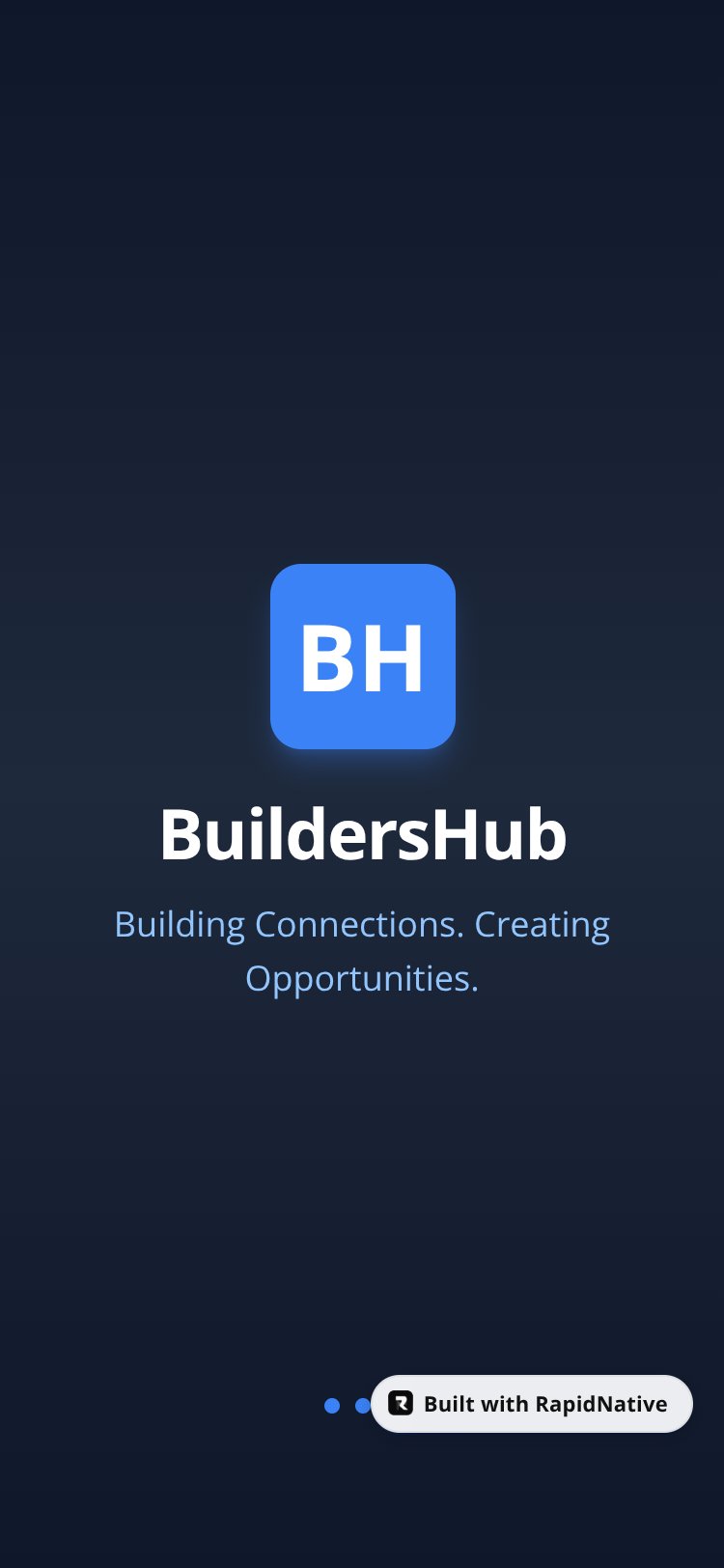 BuildersHub screen 1