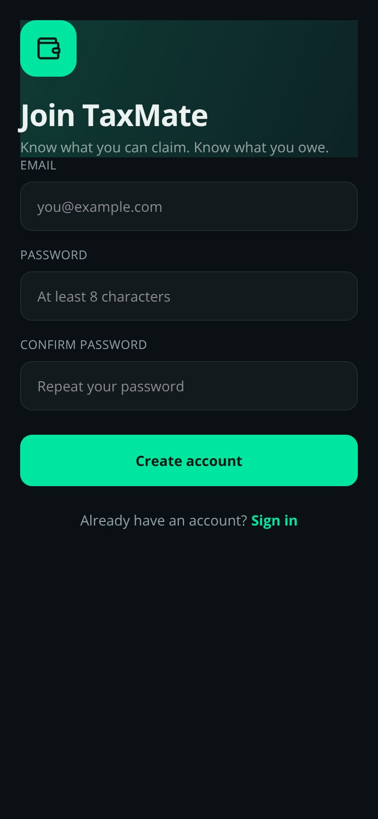 TaxMate UK screen 2
