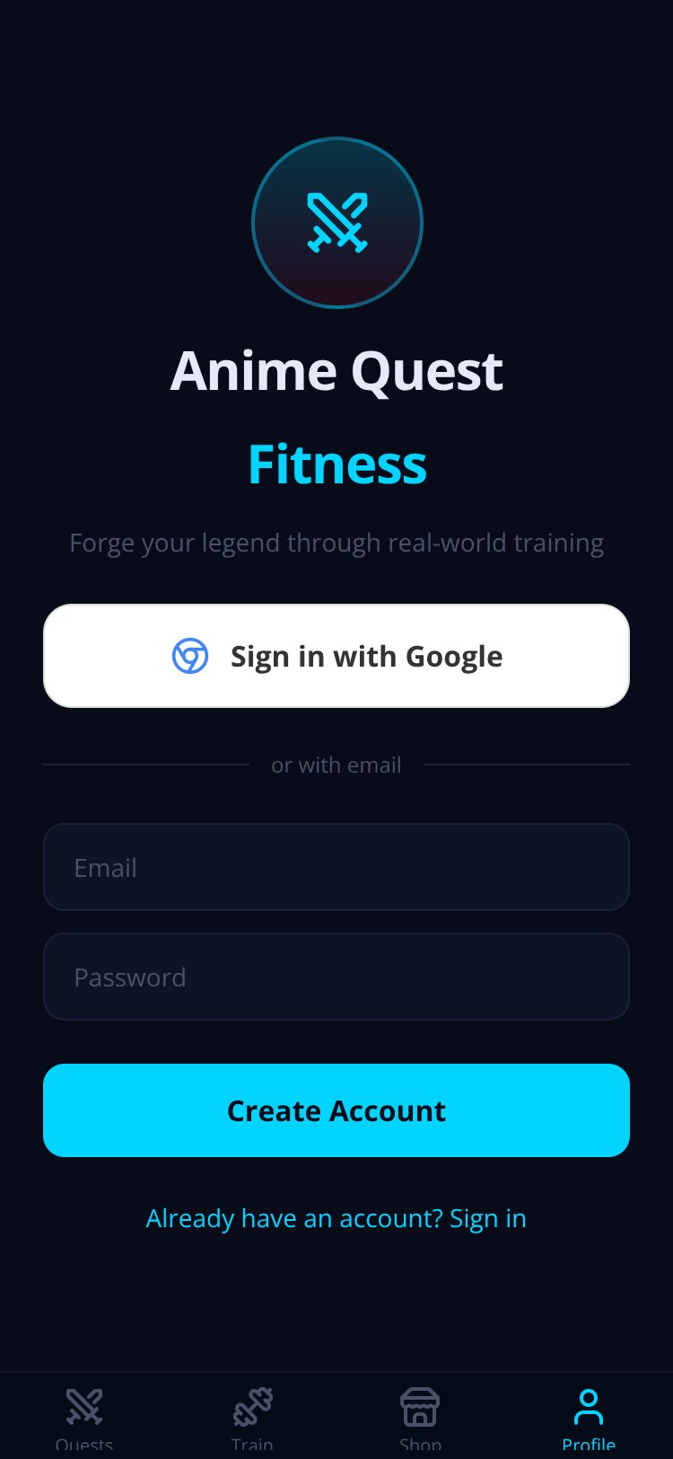 Anime Quest Fitness screen 3
