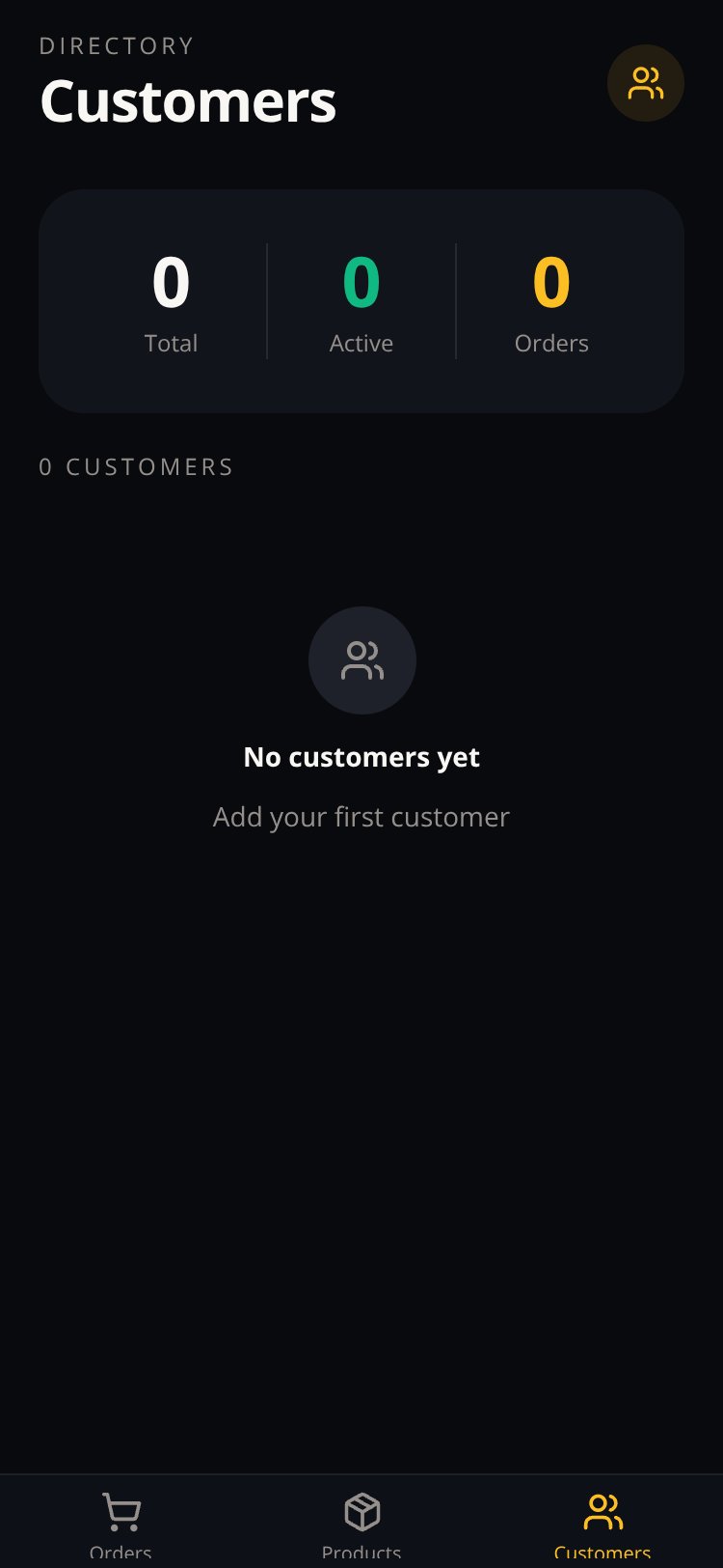 OrderFlow screen 1