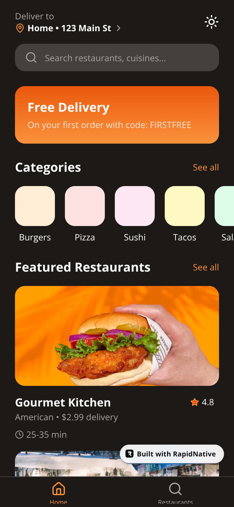 FoodFast screen 3