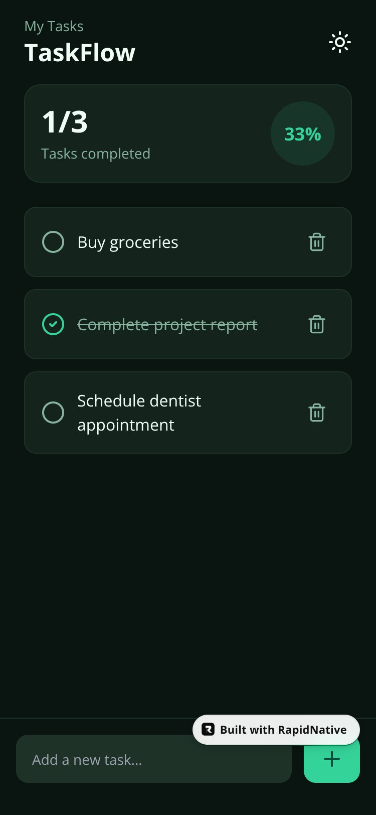 TaskFlow screen 1
