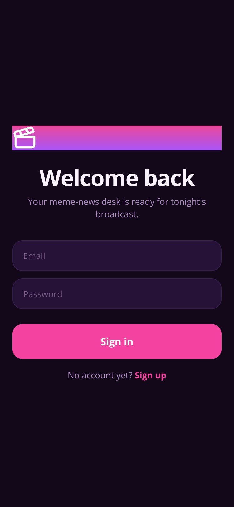Meme News screen 1