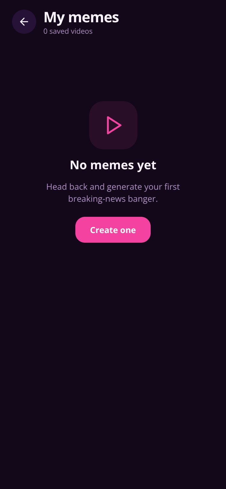 Meme News screen 2