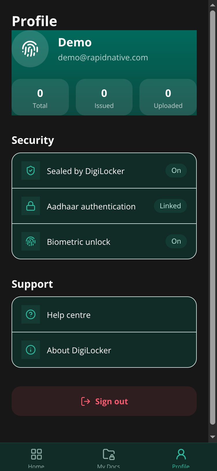 DigiLocker screen 3