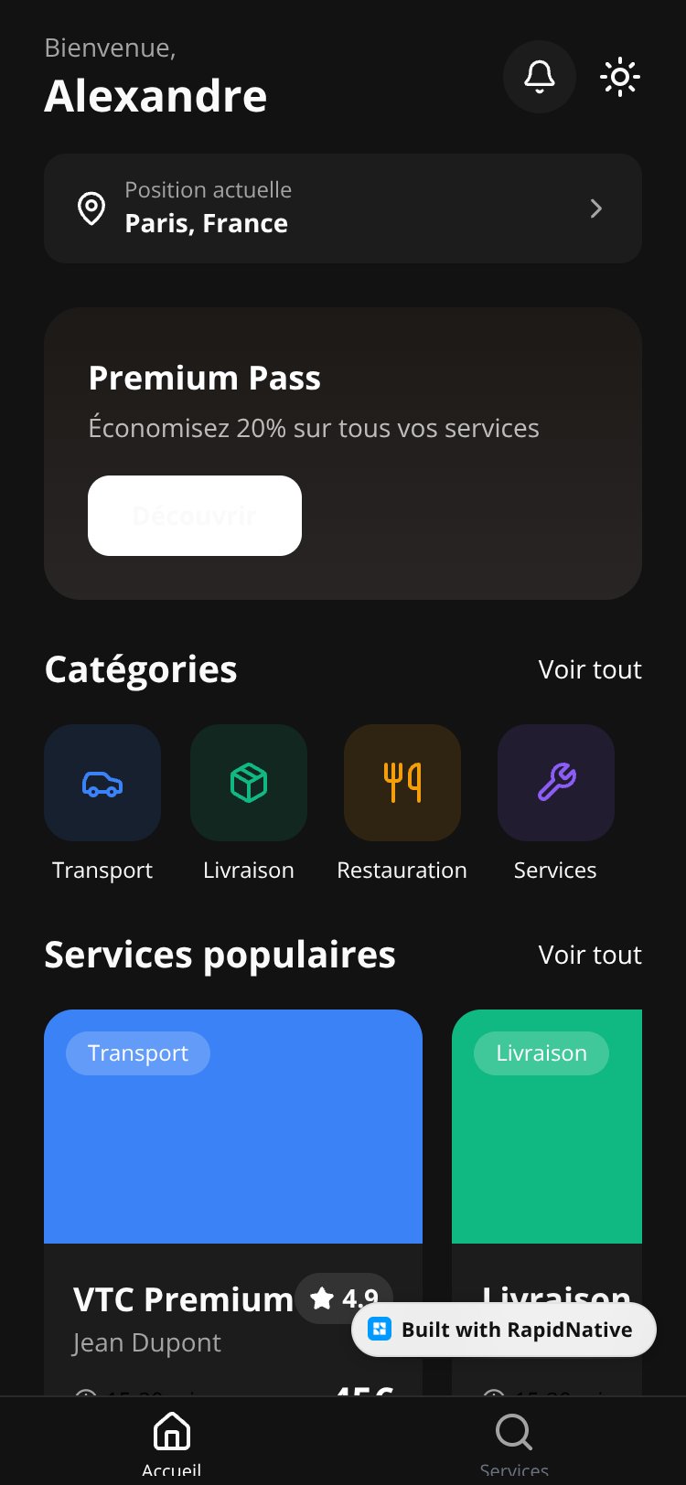 MarketPlace screen 1
