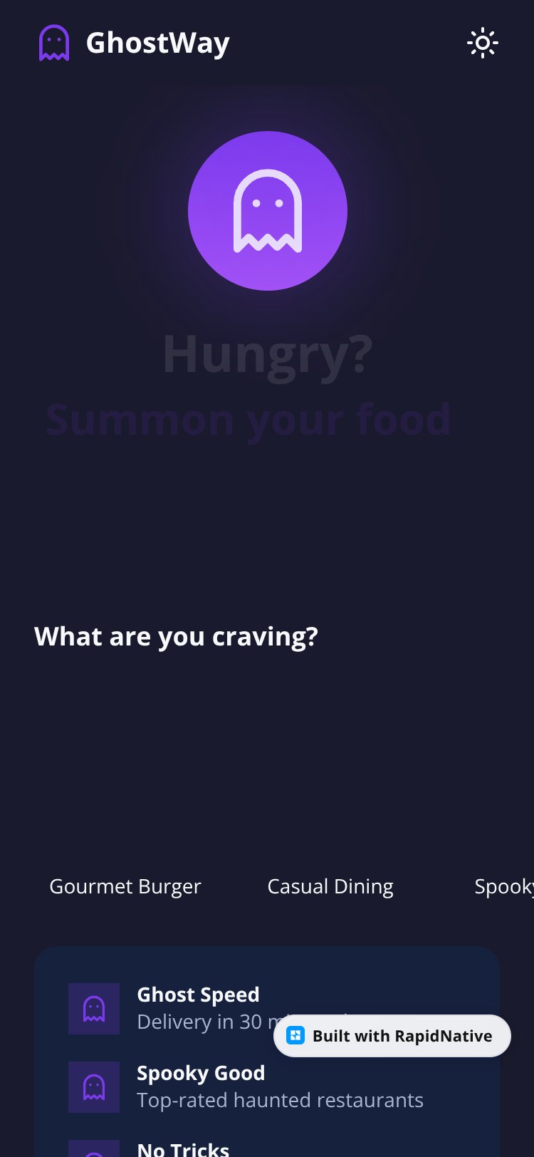 GhostFood screen 4