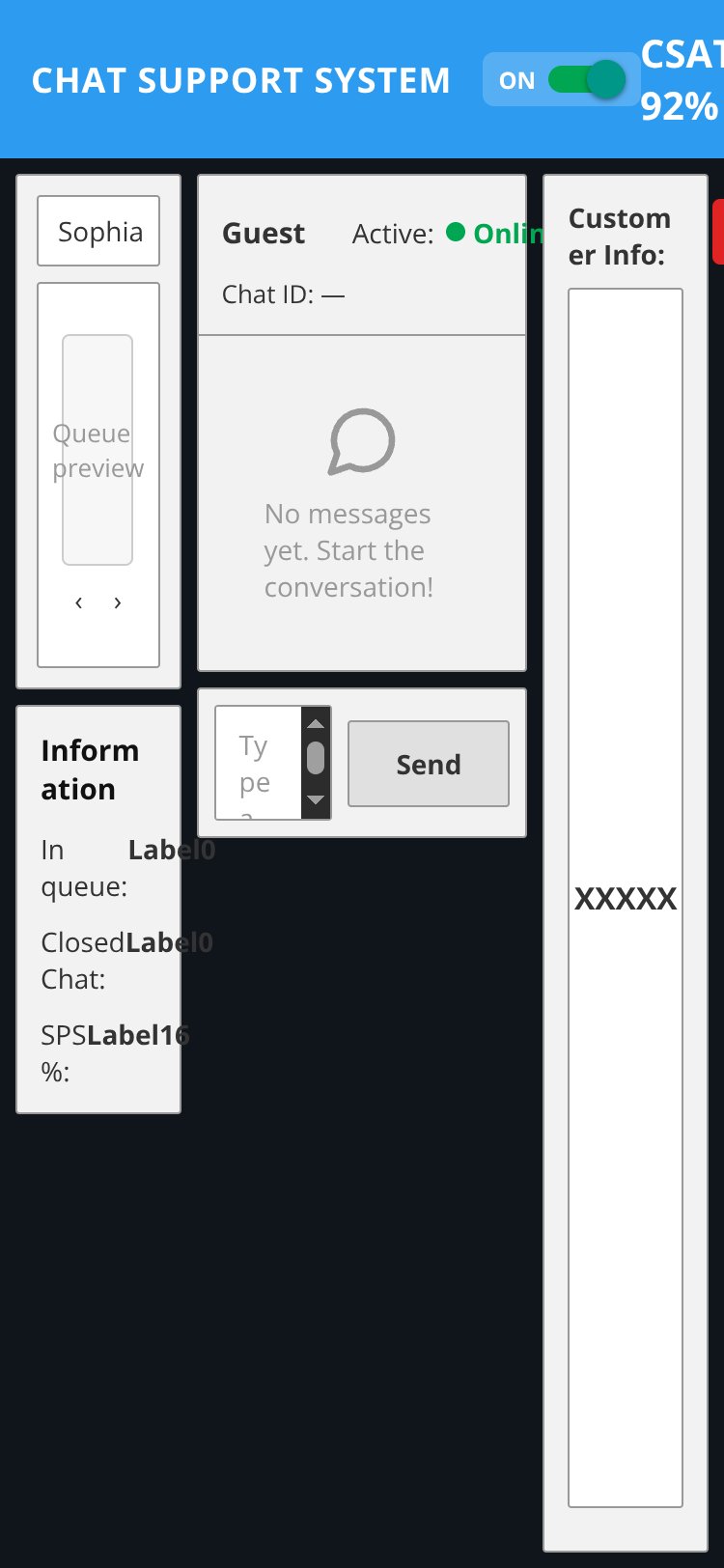 Chat Support screen 1
