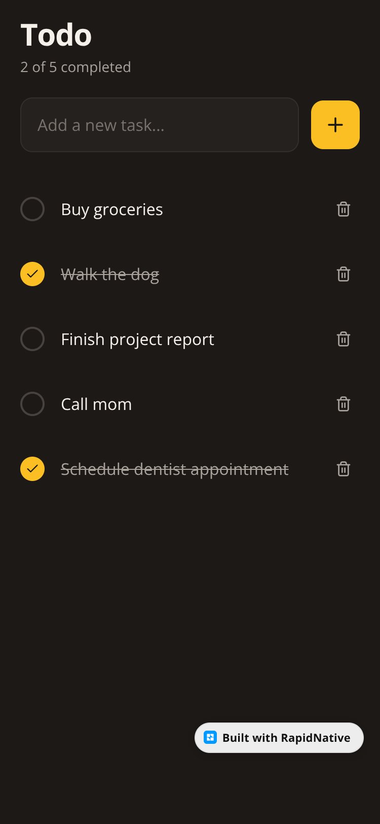 Todo screen 1