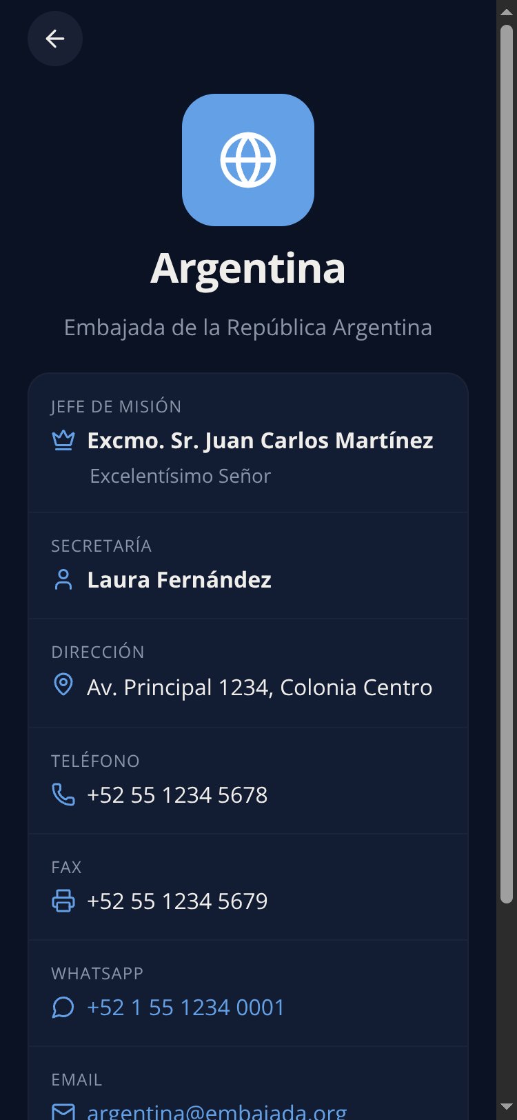 Directorio Diplomático screen 3