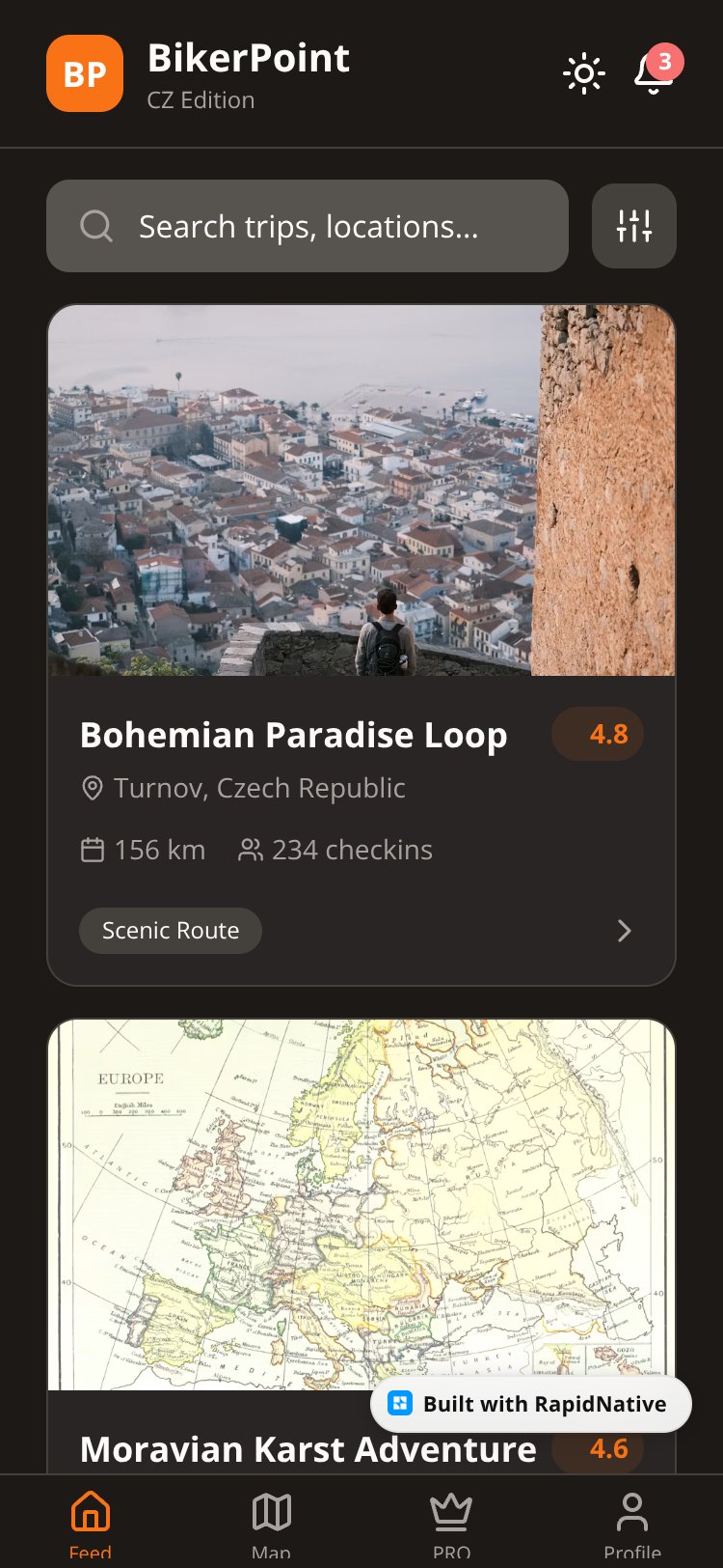 BikerPoint CZ screen 4