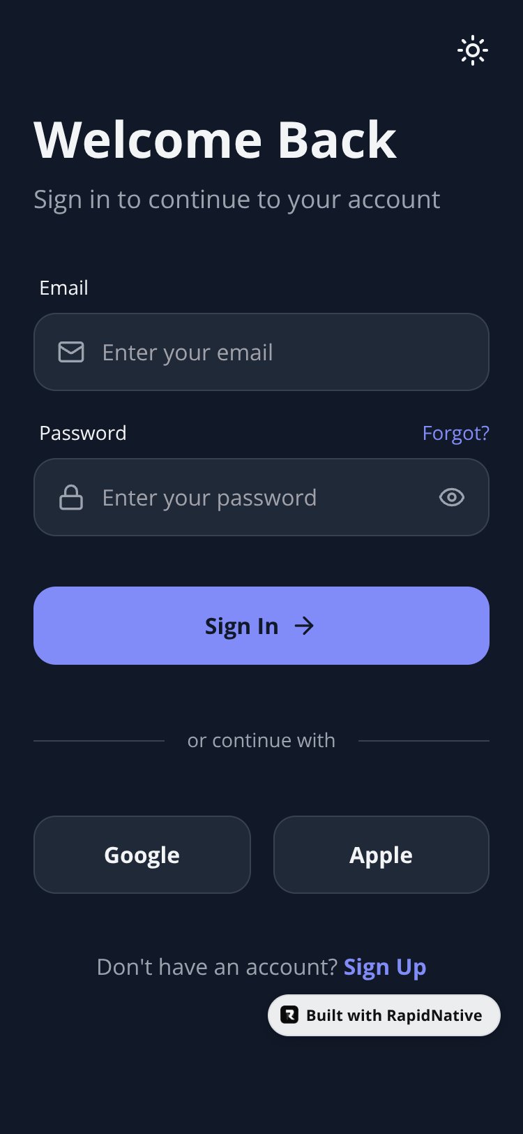 GlueAuth screen 1