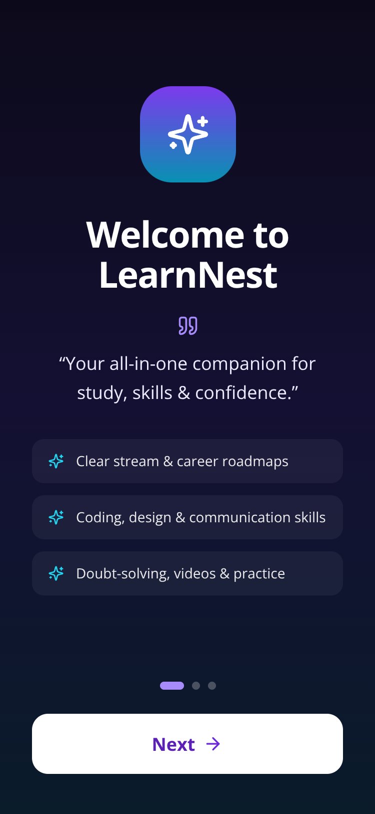 LearnNest screen 1