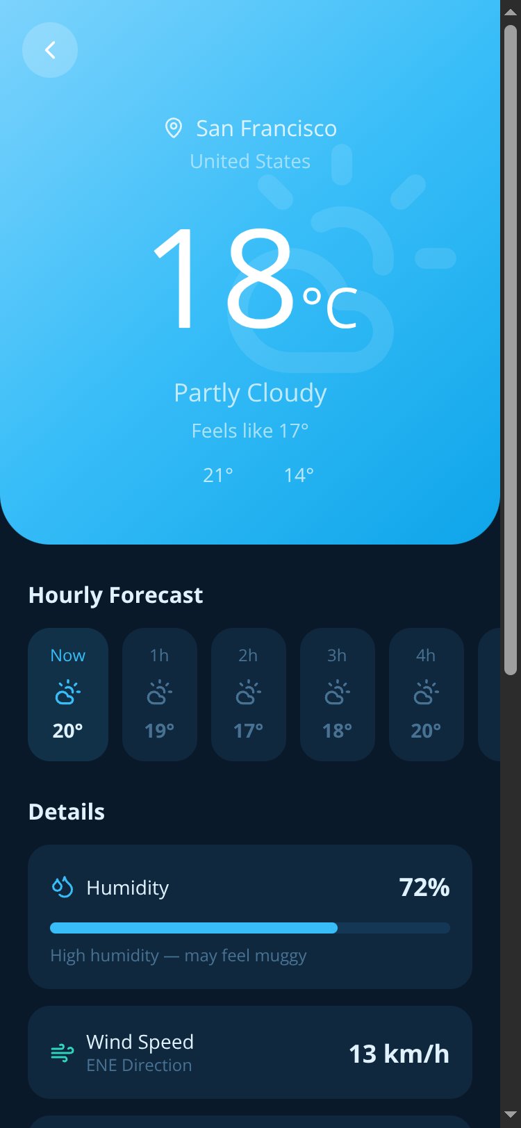 Weather & Clock screen 3
