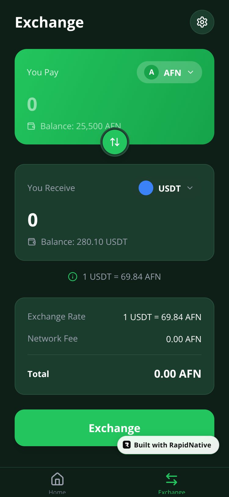 TetherHub screen 1