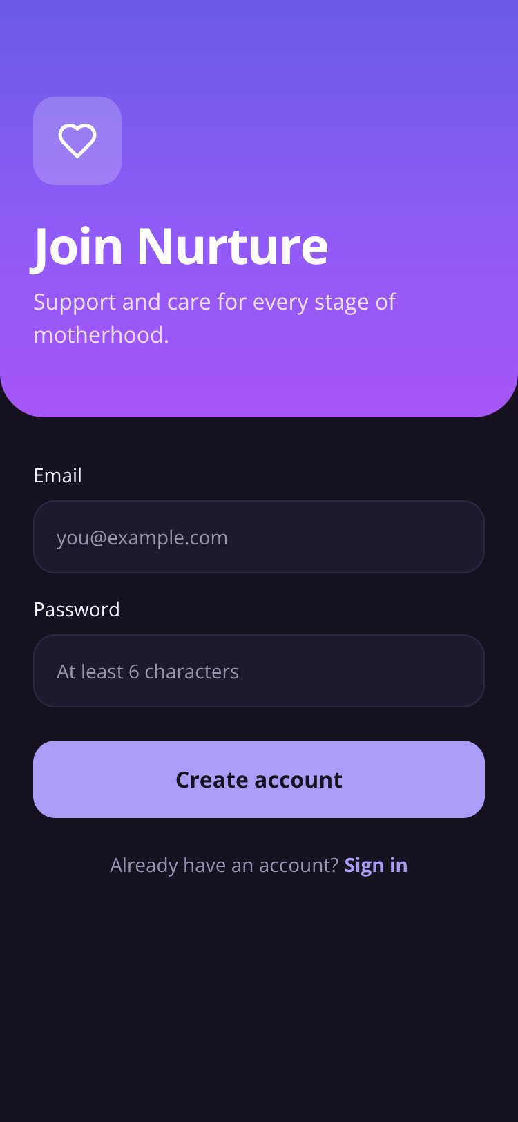 Nurture screen 2