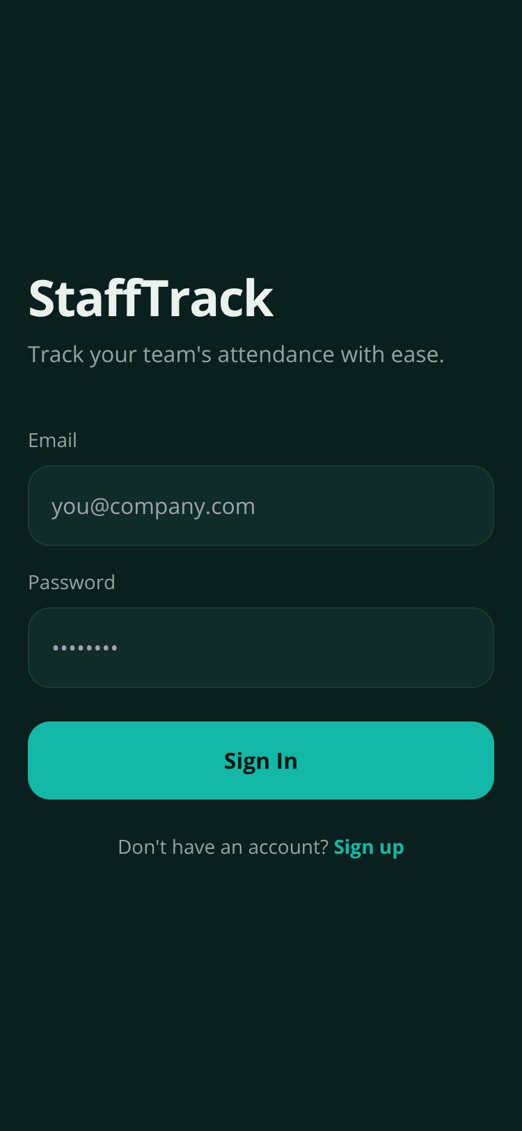 StaffTrack screen 3